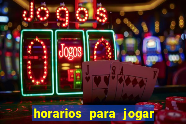 horarios para jogar fortune tiger