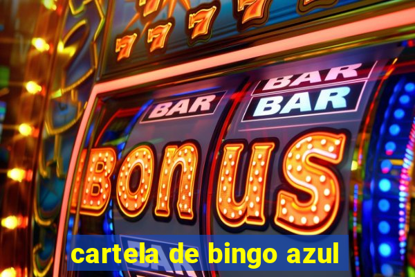 cartela de bingo azul