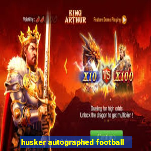 husker autographed football