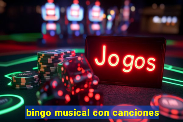 bingo musical con canciones