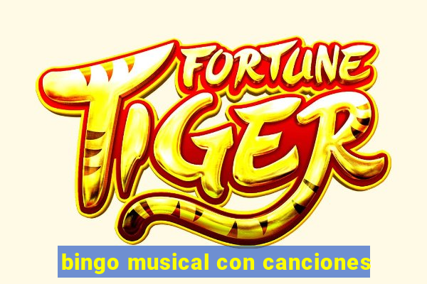 bingo musical con canciones