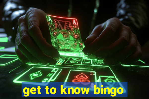 get to know bingo