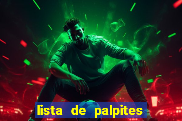 lista de palpites jogos de hoje