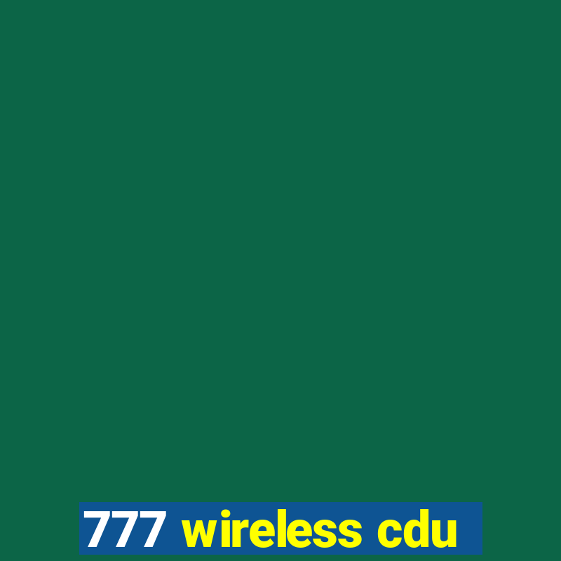 777 wireless cdu