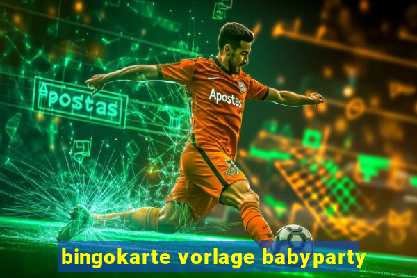 bingokarte vorlage babyparty