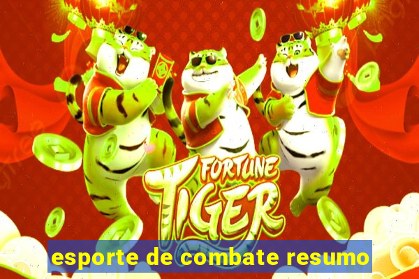 esporte de combate resumo