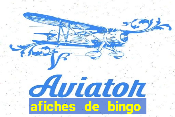 afiches de bingo para editar