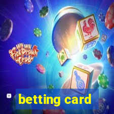 betting card