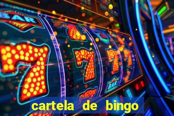 cartela de bingo pra imprimir