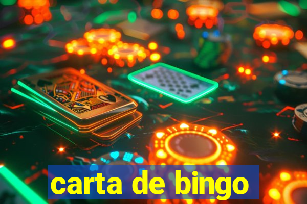 carta de bingo