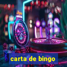 carta de bingo