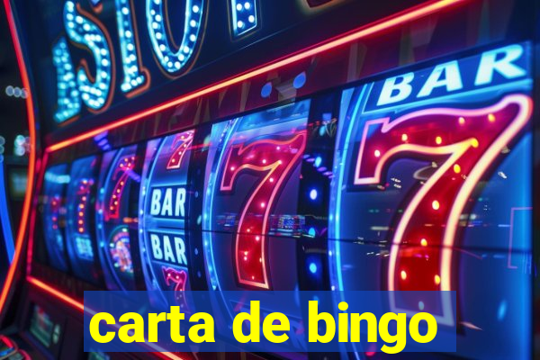 carta de bingo