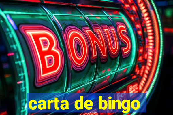 carta de bingo