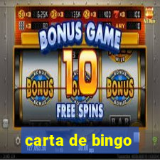 carta de bingo