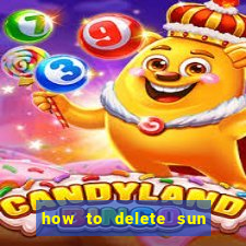 how to delete sun bingo account