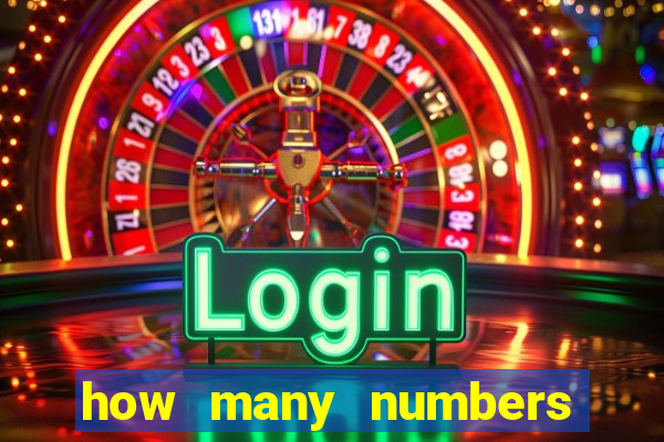 how many numbers in bingo