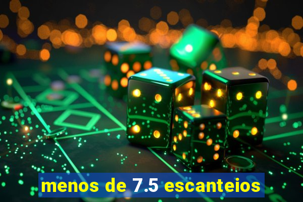 menos de 7.5 escanteios