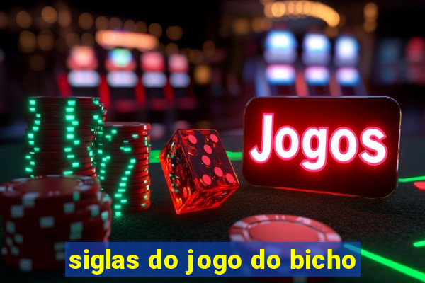 siglas do jogo do bicho