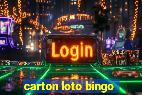 carton loto bingo