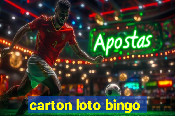 carton loto bingo