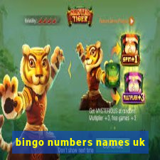 bingo numbers names uk