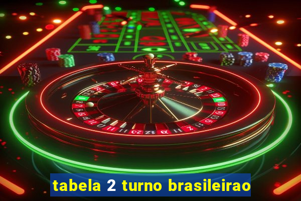 tabela 2 turno brasileirao