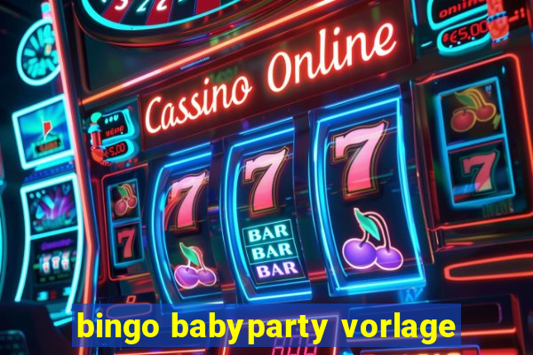 bingo babyparty vorlage