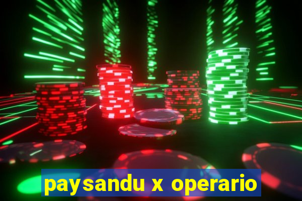 paysandu x operario