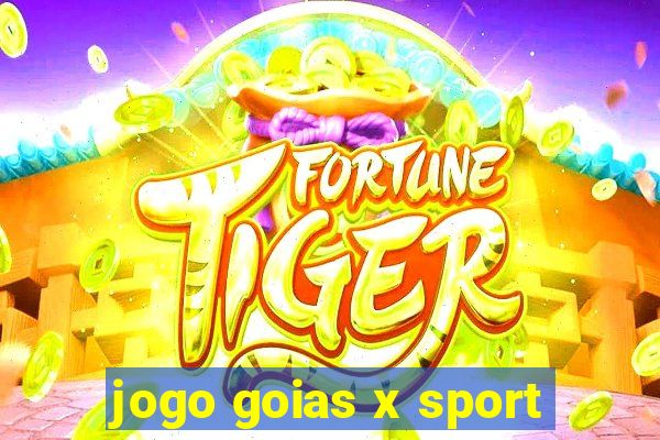 jogo goias x sport