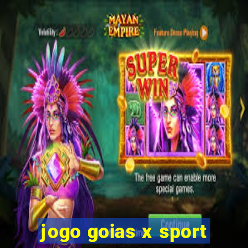 jogo goias x sport