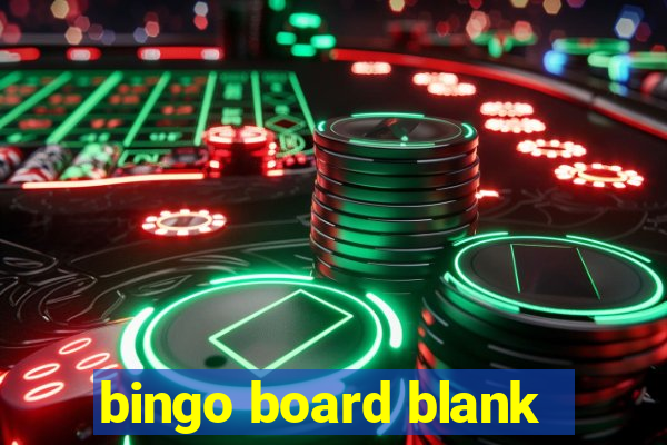 bingo board blank