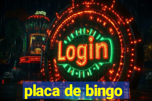 placa de bingo