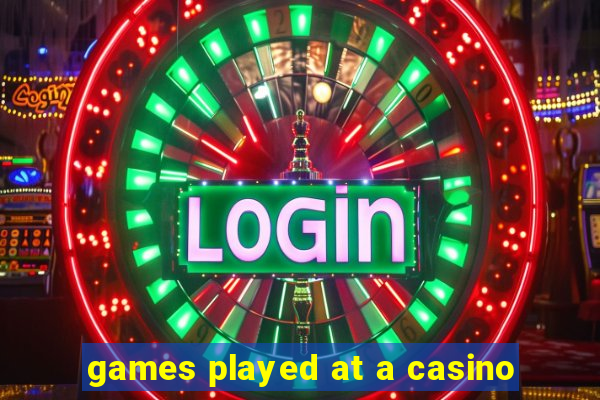 games played at a casino