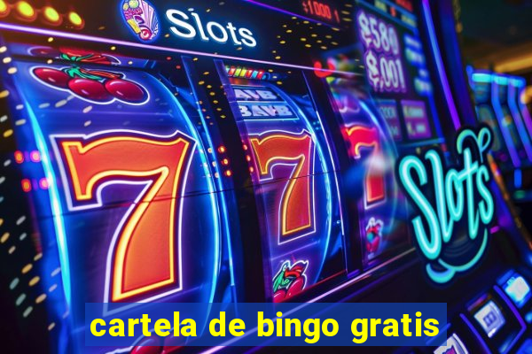 cartela de bingo gratis