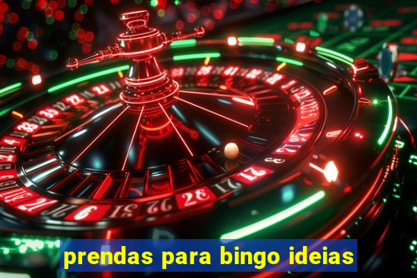 prendas para bingo ideias