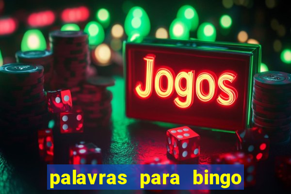 palavras para bingo cha de bebe