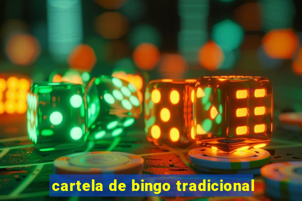 cartela de bingo tradicional