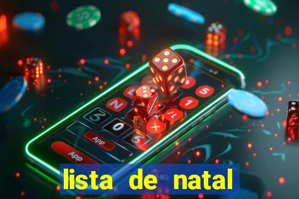 lista de natal para imprimir