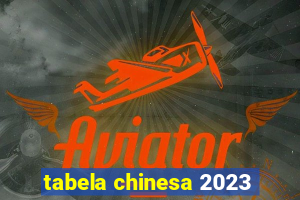 tabela chinesa 2023