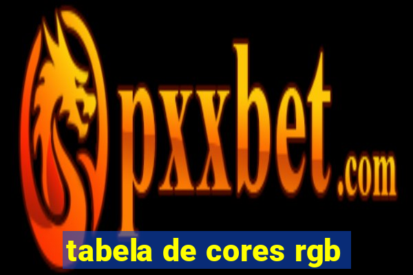 tabela de cores rgb