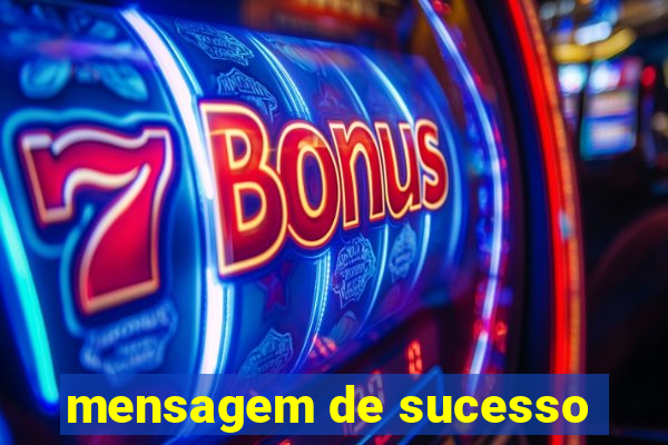 mensagem de sucesso