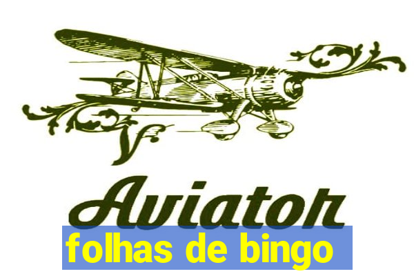 folhas de bingo