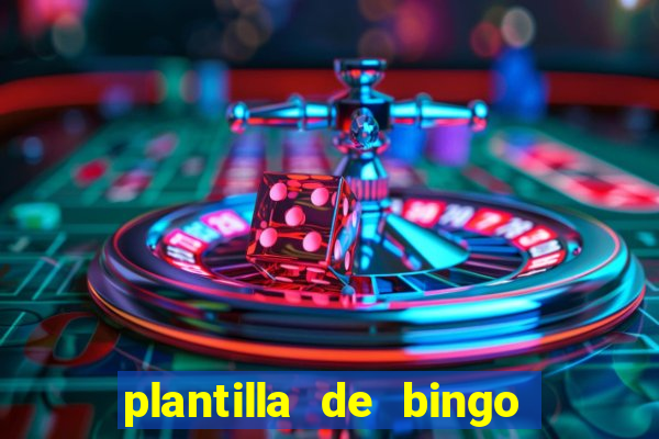 plantilla de bingo para editar