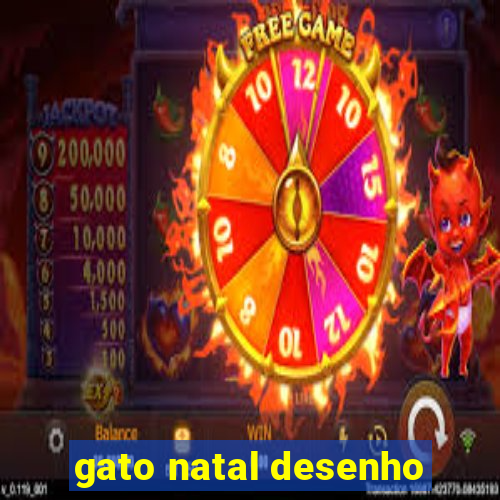 gato natal desenho