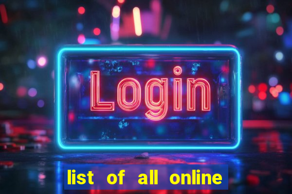 list of all online bingo sites