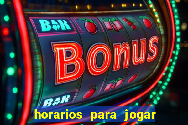 horarios para jogar no fortune tiger