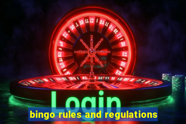 bingo rules and regulations