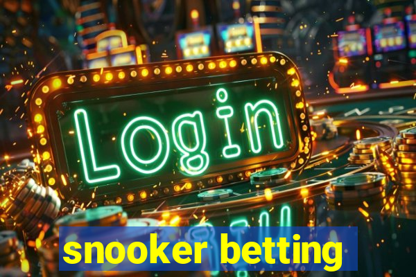 snooker betting