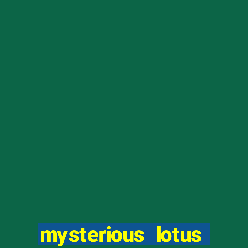 mysterious lotus casebook wei fansub