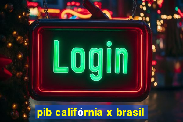 pib califórnia x brasil